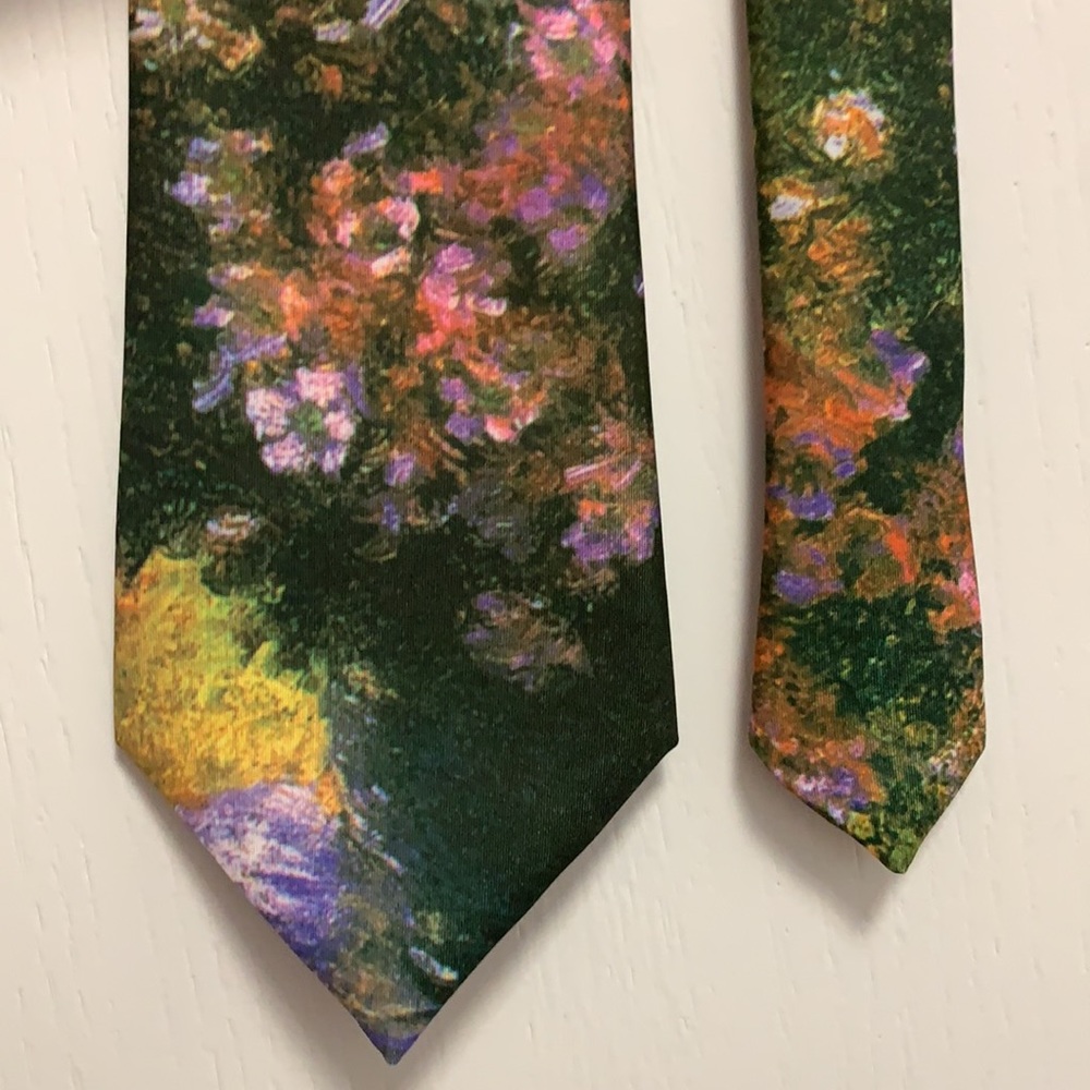 Vintage Claude Monet's Impressionist Silk Neck Tie by Laurent Monteil